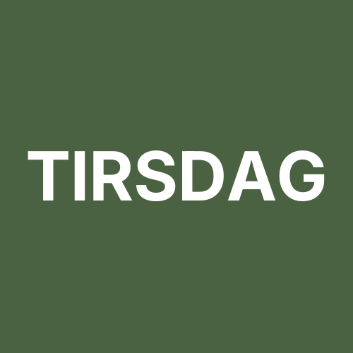 Faste timer - Tirsdag