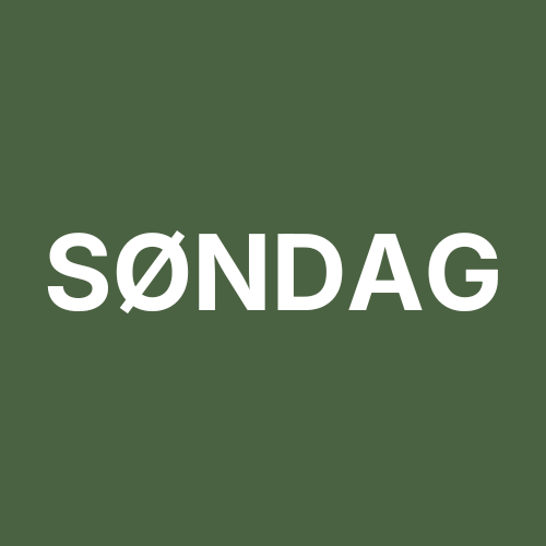 Faste timer - Søndag